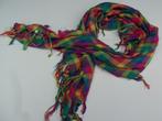 SJAAL MET DONKERE BLOKKEN MULTI COLOUR 90X90 CM Nieuw, Kleding | Dames, Mutsen, Sjaals en Handschoenen, Ophalen of Verzenden, Nieuw