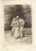 Adolphe Dillens ets "Amour et Travail", 1861, Moins de 50 cm, Enlèvement, Autres types, Moins de 50 cm