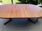 Deense uitschuifbare retro eettafel, jaren 60 teak vintage, Ophalen