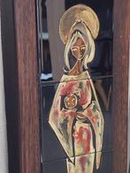 Kader tegels madonna met baby. 46cm x 15cm, Antiek en Kunst, Ophalen of Verzenden