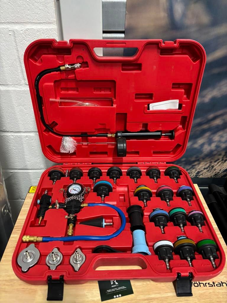 UltraToolz 28-DELIGE KOELSYSTEEM- EN RADIATORDRUKTESTERSET, Ophalen of Verzenden, Nieuw