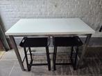 Hoge tafel Ikea met bijhorende krukken, Ophalen, Gebruikt