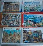 6 verschillende puzzels van 1000  stuks, Hobby en Vrije tijd, Ophalen, 500 t/m 1500 stukjes, Zo goed als nieuw, Legpuzzel