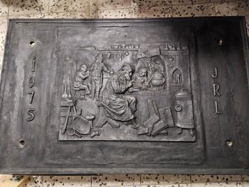 Fond de cheminée en fonte, Maison & Meubles, Cheminées, Enlèvement, Comme neuf, Cheminée au bois