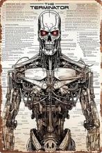 Metalen reclamebord Terminator - retro vintage mancave, Verzamelen, Ophalen of Verzenden, Zo goed als nieuw, Reclamebord