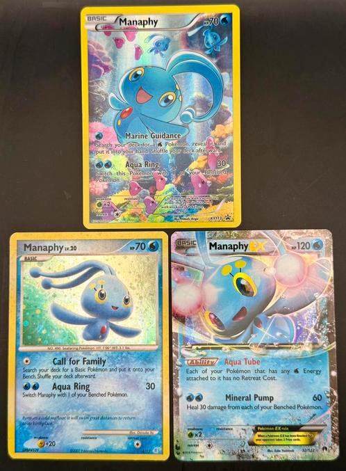 Pokémon Lot - Manaphy kaarten!, Hobby en Vrije tijd, Verzamelkaartspellen | Pokémon, Zo goed als nieuw, Ophalen of Verzenden
