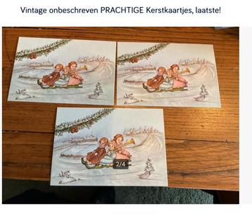 Prachtige onbeschreven oude kerstkaartjes.De laatste v deze! beschikbaar voor biedingen