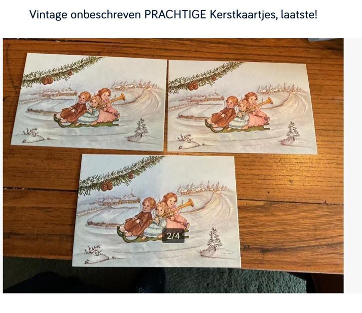 Prachtige onbeschreven oude kerstkaartjes.De laatste v deze!, Diversen, Kerst, Nieuw, Ophalen of Verzenden