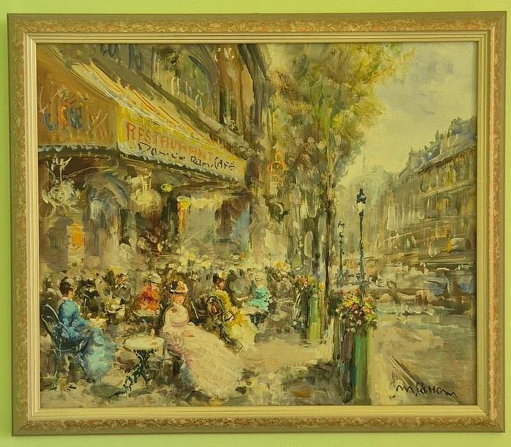 Peinture Impressioniste de Mario Passoni, Antiek en Kunst, Kunst | Schilderijen | Klassiek, Ophalen of Verzenden