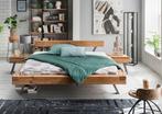 Massief wildeiken houten bed Xavier 180 x 200 cm, Nieuw, Landelijk, Hout, Tweepersoons