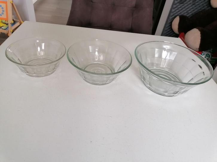 Glazen kommen (verschillende soorten en sets), Huis en Inrichting, Keuken | Servies, Gebruikt, Kom(men), Overige stijlen, Glas