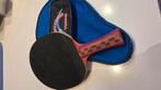 Cornilleau pingpongracket met tas, Sport en Fitness, Tafeltennis, Ophalen of Verzenden, Zo goed als nieuw