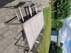 Tuintafel met stoelen merk bristol, Tuin en Terras, Tuintafels, Ophalen, Gebruikt, Rechthoekig, Overige materialen