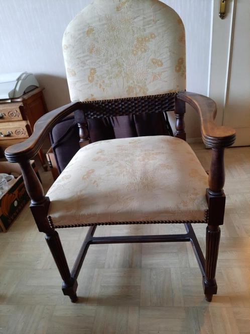 antieke stoelen, Huis en Inrichting, Stoelen, Gebruikt, Twee, Hout, Stof, Overige kleuren, Ophalen