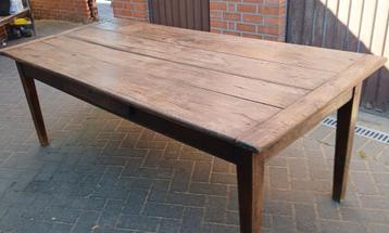 Oude eiken boerentafel met lade ( dringend weg ), Huis en Inrichting, Tafels | Eettafels, Ophalen, Zo goed als nieuw