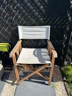 Tuinstoelen hout met wasbaar zit-rug vlak, Ophalen, Zo goed als nieuw, Hout, Inklapbaar