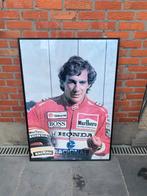 Ayrton senna in kader 70x100, Verzamelen, Ophalen, Rechthoekig Staand, Met lijst, Zo goed als nieuw