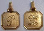 Pendentif octogonal en or 8K, lettre / initiale P ou L, NEUF, Neuf, Enlèvement ou Envoi, Or, Autres représentations