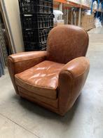 Club zetel leder, Huis en Inrichting, Zetels | Zetels, Ophalen, Eenpersoons, Vintage club zetel, Leer