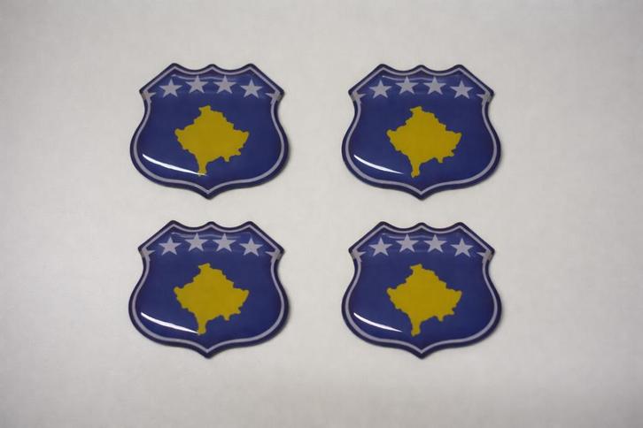 3D Kosovo gel vlag stickers UV-bestendig, Verzamelen, Stickers, Nieuw, Overige typen, Verzenden