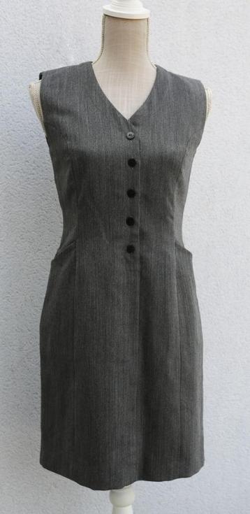 Jolie robe chasuble grise T38, Taille 38/40 (M), Gris, Enlèvement ou Envoi, Bruphils