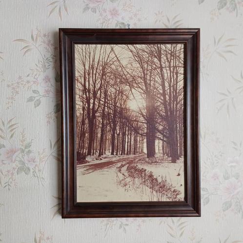 Reproductie „Ondergroei in de winter”, Antiek en Kunst, Kunst | Schilderijen | Klassiek, Ophalen of Verzenden
