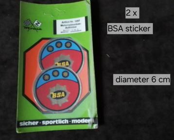 2 x sticker voor BSA Motorfiets beschikbaar voor biedingen