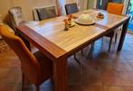 Table salle à manger en pierre naturelle & bois, Maison & Meubles, Tables | Tables à manger, Comme neuf, 100 à 150 cm, Rectangulaire