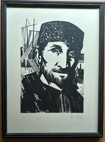Marcel Cockx - lithographie « Pêcheur grec »