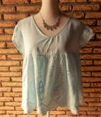 (25) -blouse femme t.42 bleue, Ophalen of Verzenden, Zo goed als nieuw, Maat 42/44 (L), Blauw
