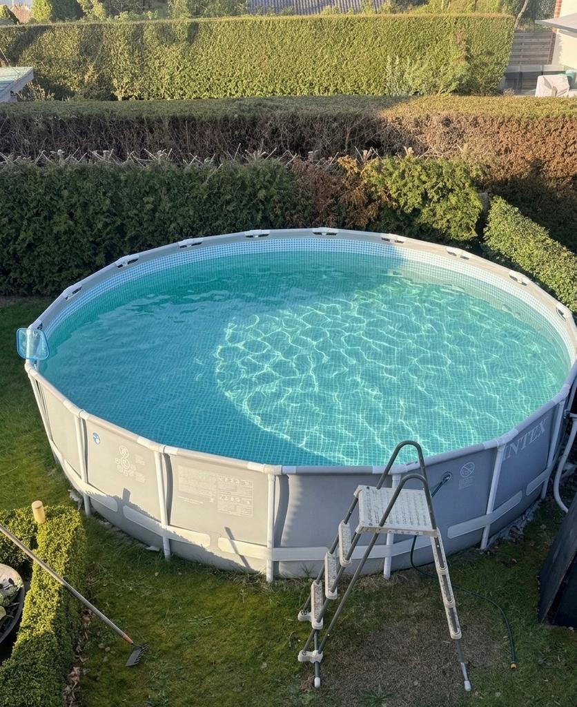 Frame Pool zwembadkit Ø 549 x H. 122 cm INTEX, Gebruikt, Rond, 300 cm of meer, Ophalen