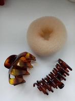 Veritas :  2 nieuw haarklemmen hairclips + nieuw haardonut., Bijoux, Sacs & Beauté, Beauté | Soins des cheveux, Enlèvement ou Envoi