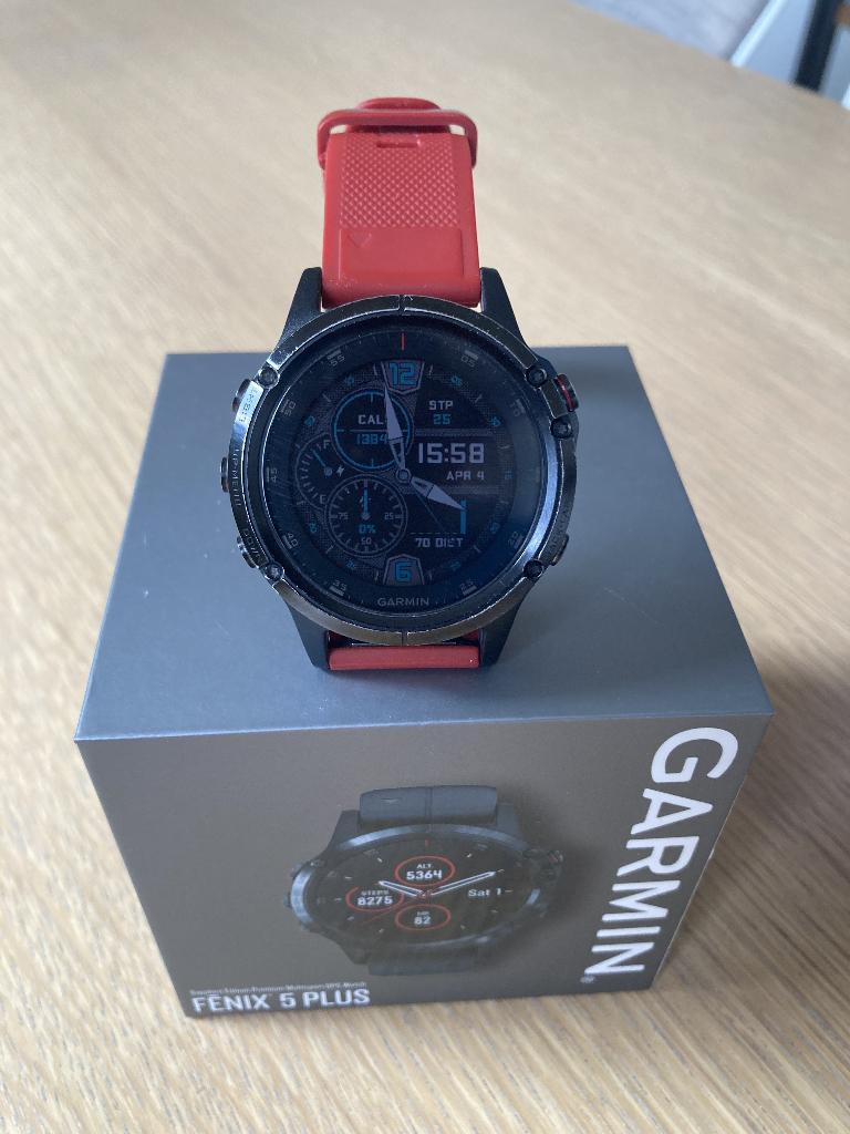 Fenix 5 Plus, Ophalen, Gebruikt, Zwart, Garmin