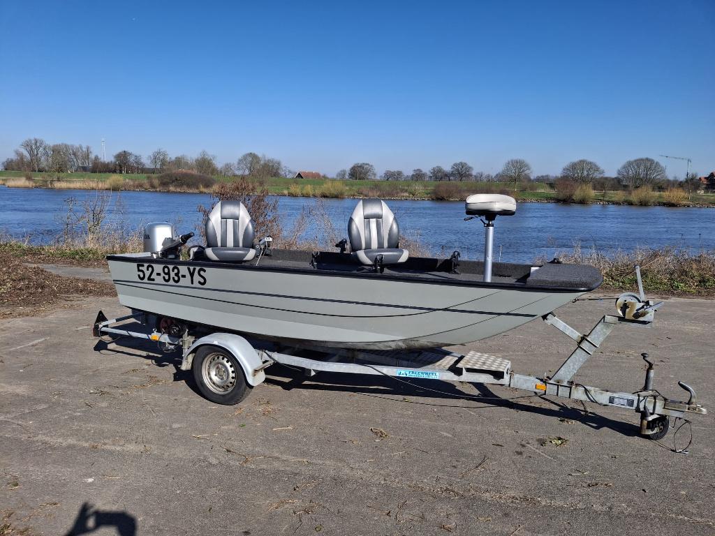 Te koop: Wato 4.80 Visboot met 40 pk Honda, Gebruikt, Ophalen of Verzenden, 30 tot 50 pk, 3 tot 6 meter