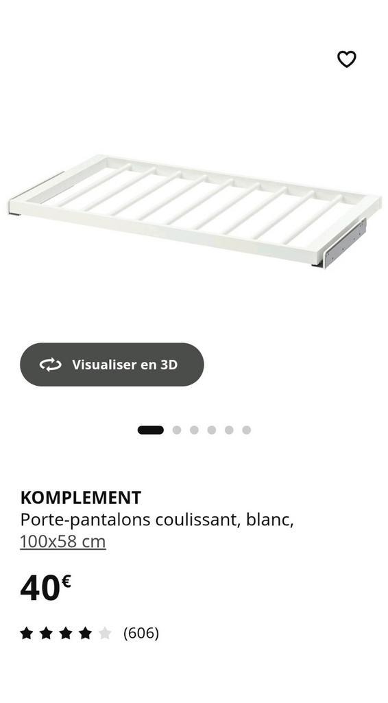 Ikea komplement porte pantalon 100x58, Huis en Inrichting, Kasten | Schoenenrekken, Ophalen