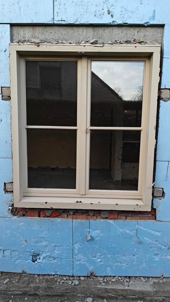 3 vaste ramen 130x149 - samen of apart aangeboden, Doe-het-zelf en Bouw, Gebruikt, Raamkozijn, Inclusief glas, 75 tot 150 cm