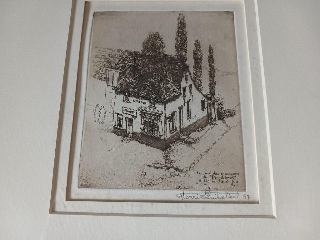 signé Henri Quittelier, Uccle Saint Job, Antiquités & Art, Enlèvement ou Envoi