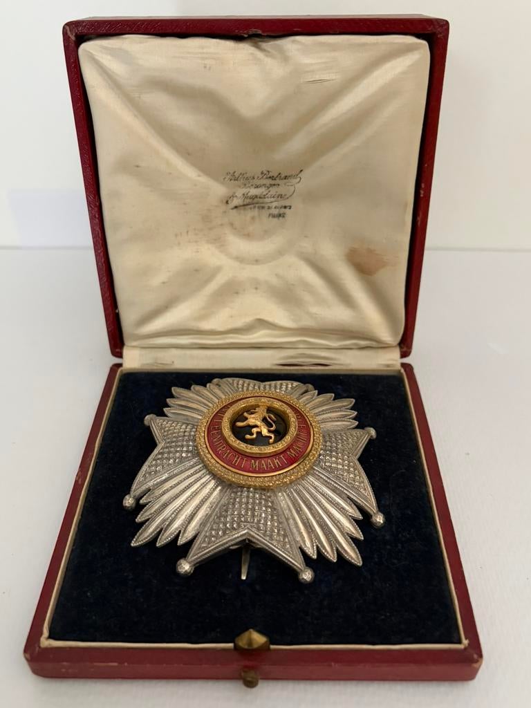 Borstplak van Groot Officier in de Orde Leopold 1, Ophalen of Verzenden, Landmacht, Lintje, Medaille of Wings