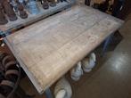 terrastafel van steenschot, Enlèvement, Comme neuf, Rectangulaire, Bois