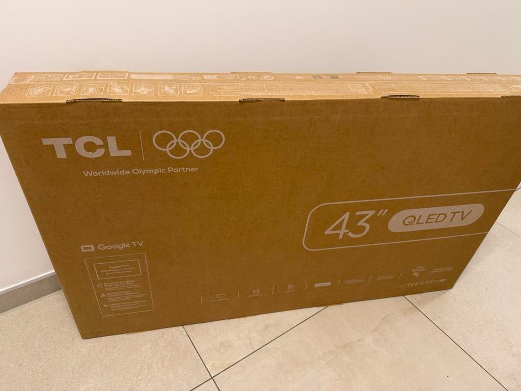 TCL 43” QLED 4K Smart TV (Google TV) – NIEUW in doos, TV, Hi-fi & Vidéo, Télévisions, Enlèvement, Neuf, QLED, Smart TV