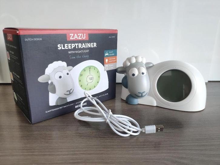 Zazu Sam Sleep Trainer avec fonction veilleuse et minuteries, Electroménager, Réveils, Utilisé, Digital, Enlèvement ou Envoi