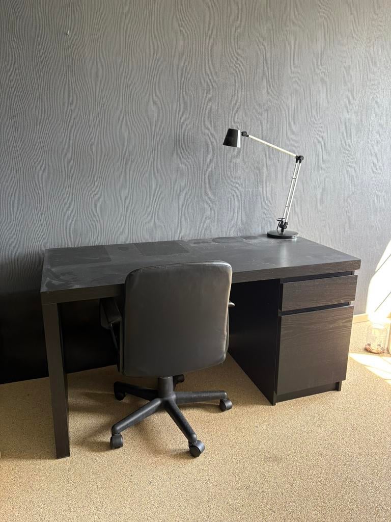 Bureau IKEA noir MALM, Enlèvement, IKEA, Noir
