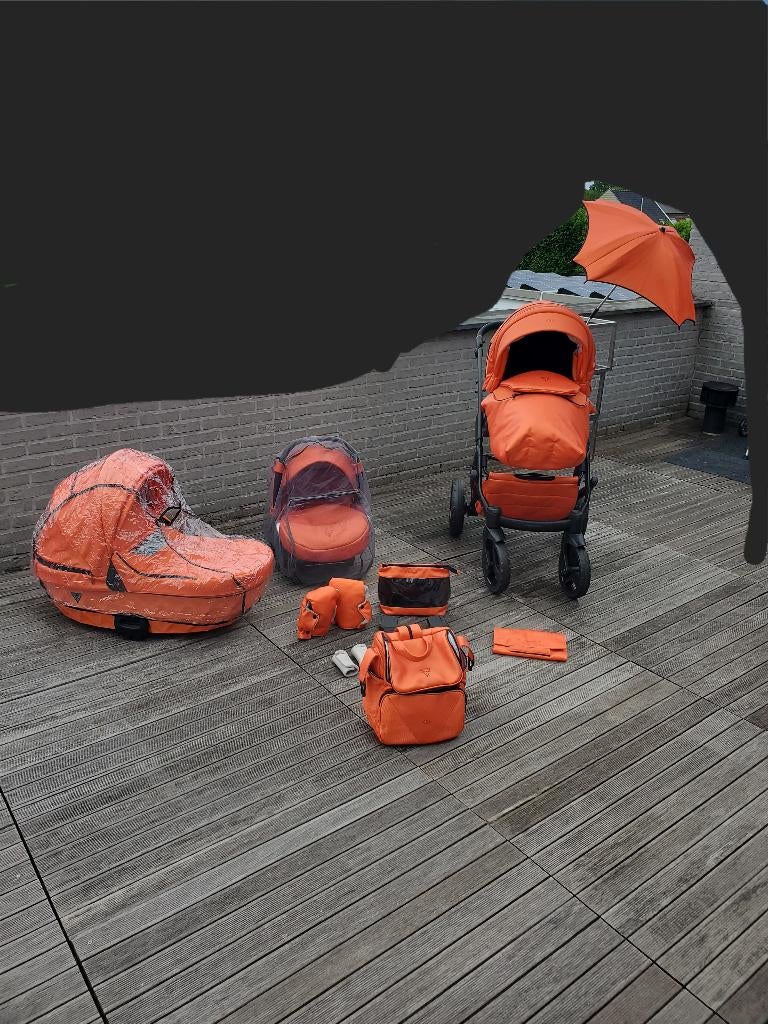 Lot poussette , maxicosi et nacelle, Verstelbare duwstang, Zo goed als nieuw, Combiwagen, Ophalen