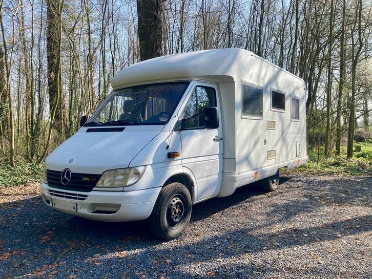 Mercedes-Benz Sprinter chassis Pilote opbouw, Caravans en Kamperen, Mobilhomes, Particulier, tot en met 4, Half-integraal, Mercedes-Benz
