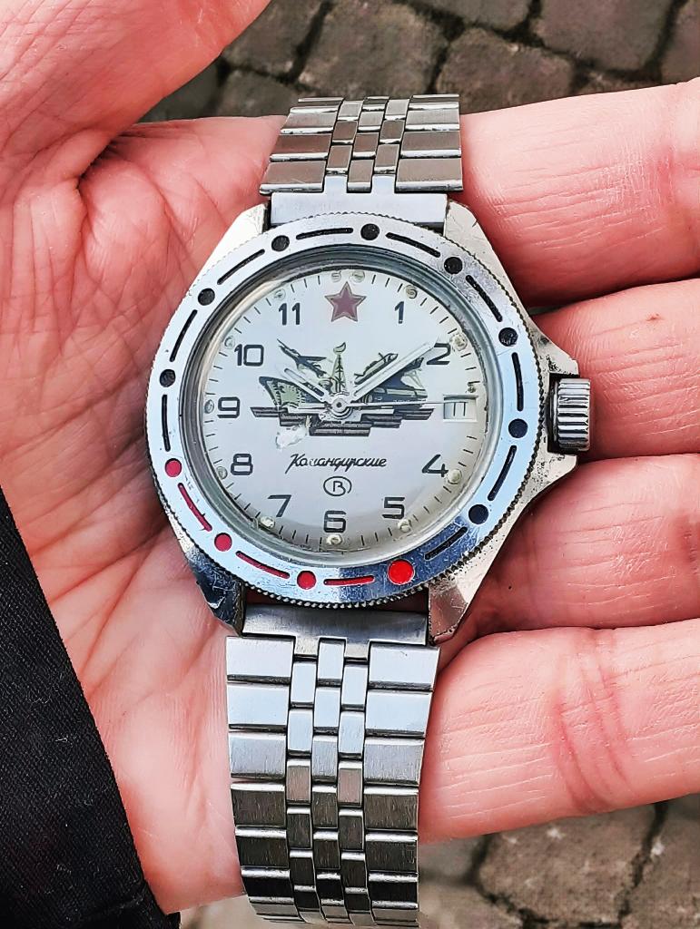 Vostok Komandirskie Sovjet militair veldhorloge 80's, Ophalen of Verzenden