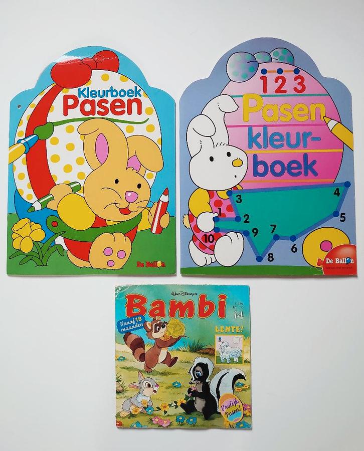Pasen  3 boekjes : Bambi va 18 mnd, 2 kleurboeken va 4 jr, Boeken, Kinderboeken | Kleuters, Gelezen, Fictie algemeen, 4 jaar, Jongen of Meisje