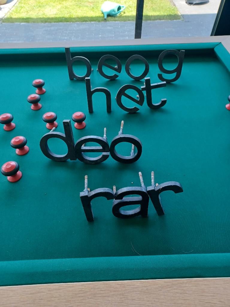 Metalen letters, Ophalen of Verzenden, Gebruikt, Overige typen