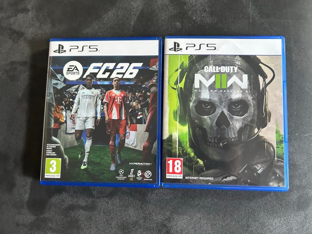 Ps5 games fc26 en call of duty modern warfare 2, Consoles de jeu & Jeux vidéo, Jeux | Sony PlayStation 5, Enlèvement, Comme neuf