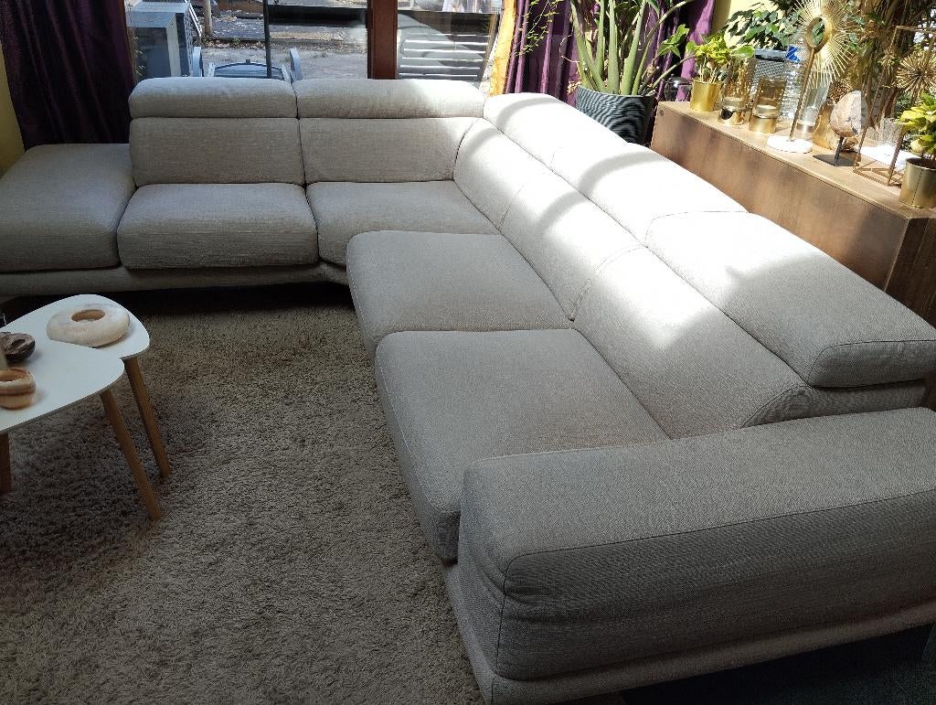 Grand canapé d'angle en tissu, Maison & Meubles, Canapés | Salons, Utilisé, Enlèvement