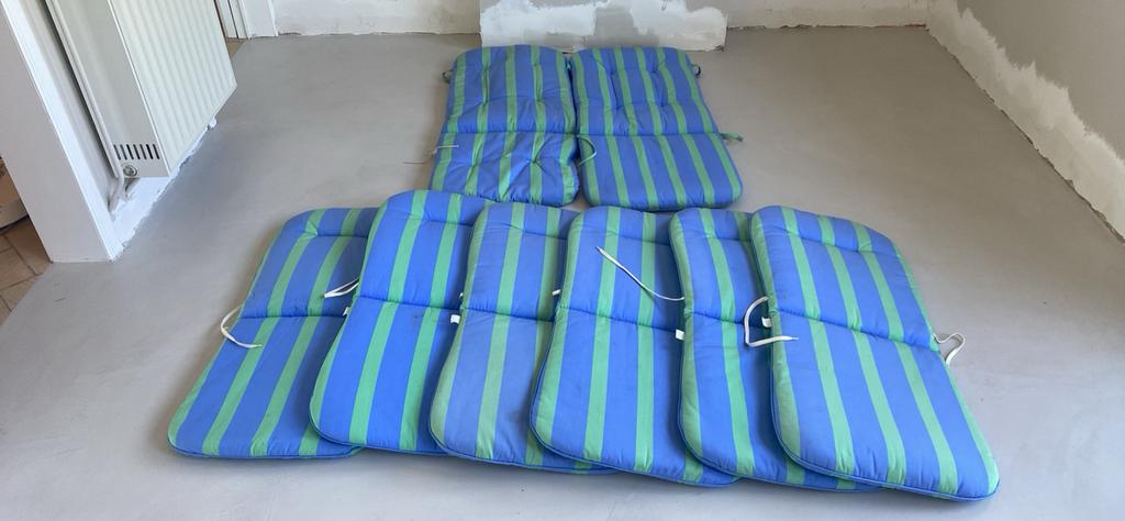 Lot de 8 coussins pour chaises de jardin, Jardin & Terrasse, Chaises longues, Enlèvement, Utilisé